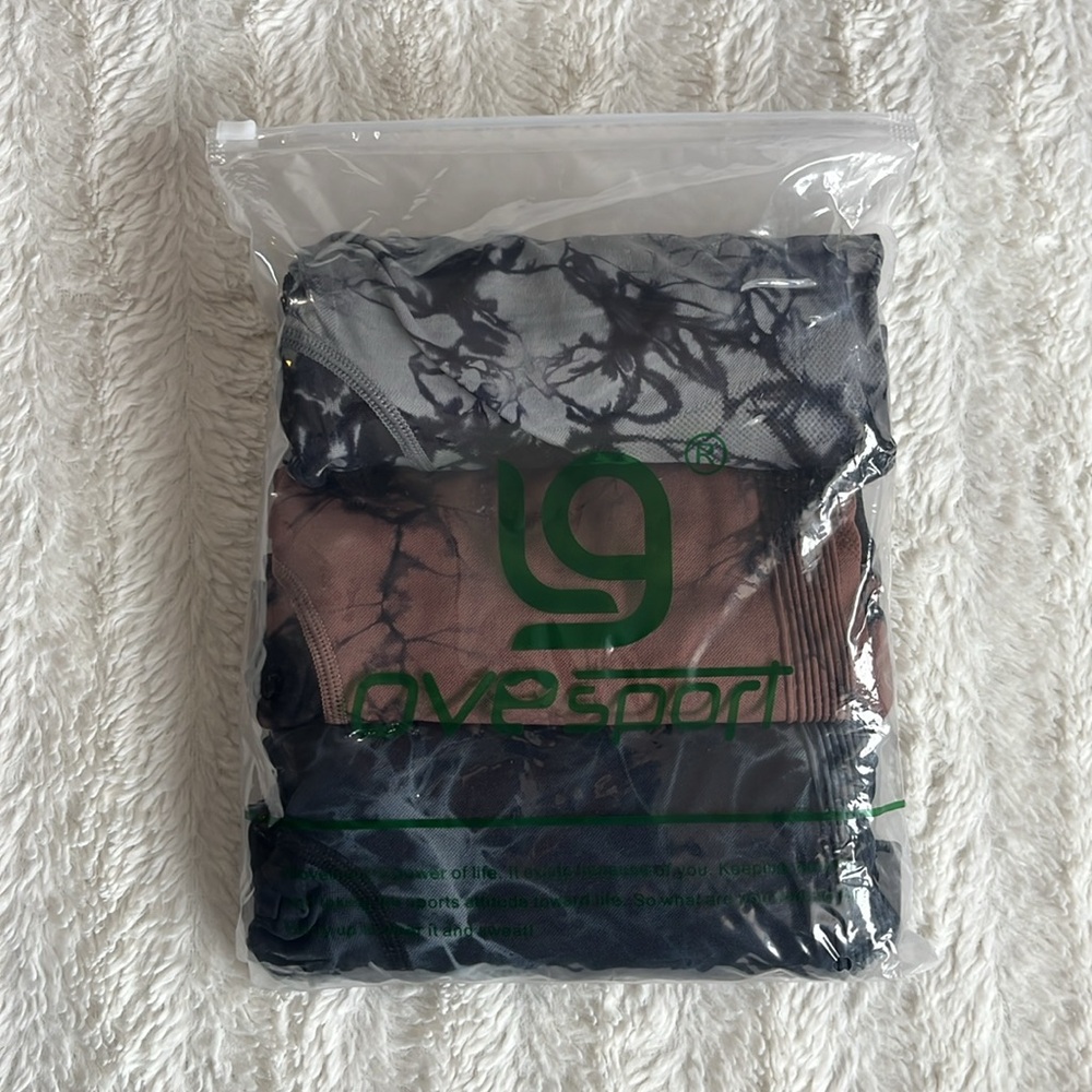 OVESPORT High Waisted Workout Shorts for Women - Brown/Grey/Black - Picture 2 of 5